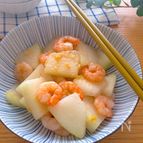 炒めた冬瓜の食感も好き♡冬瓜とむき海老の白だし生姜炒め