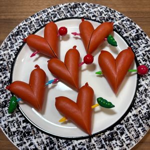 楽ラク手抜キッチン🐶🐾の作ってみた!投稿(ハートのウィンナー〜お弁当のおかず)