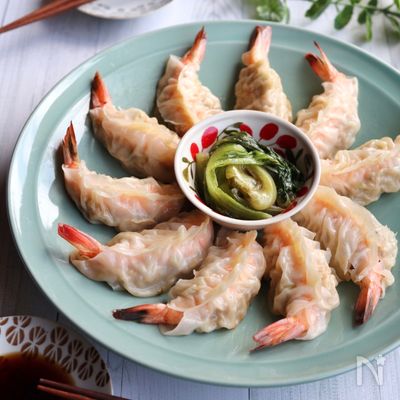 家族が喜ぶ*えび入り蒸し餃子