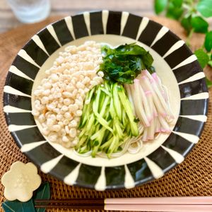 のりのり🐾🎀🤍の作ってみた!投稿(うどんスープでさっぱりと！冷やしたぬきそうめん)