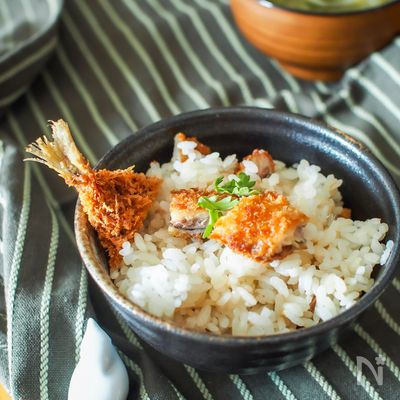 「簡単極まる」アジフライでひつまぶし風混ぜご飯
