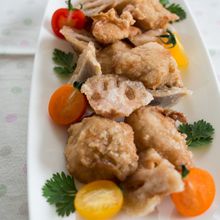 『鶏とれんこんの塩竜田揚げ』#むね肉#お弁当