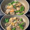 生姜香る♪【豚肉と海老とスナップエンドウの中華風塩炒め】の工程3