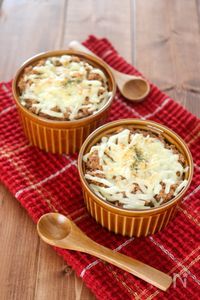 レンジとトースターで簡単♪ミートドリア！トマト缶不要