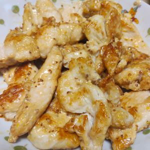 もんぶらん°・*:.。.☆の作ってみた!投稿(驚くほどしっとり♡鶏むねマヨマスタード和え)