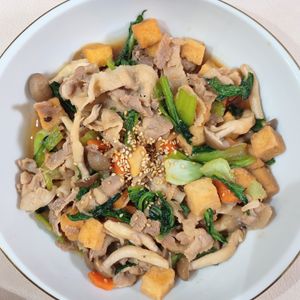 milkの作ってみた!投稿(豚バラ厚揚げと青梗菜の香味しょうゆ炒め【#下味冷凍】)