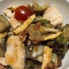 yuu17の作ってみた!投稿(＼さっぱり♪／鶏むね肉と夏野菜の白だし梅だれあえ)