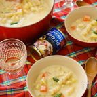 ひと皿で大満足！鍋1つのあったかパスタ入りクリームシチュー