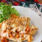 鶏むねレシピ・鶏胸肉のキムチーズ焼き