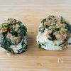 小松菜と白ごまの醤油焼きおにぎりの工程3