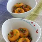 かぼちゃ団子の納豆和え