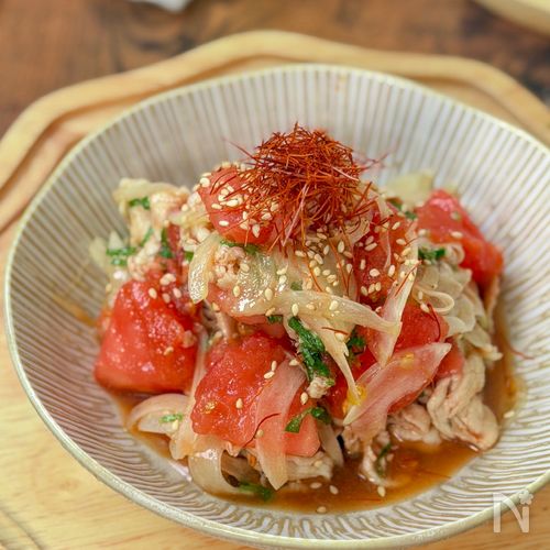 【トマトのやみつき豚しゃぶ】ごはんも素麺も進む！