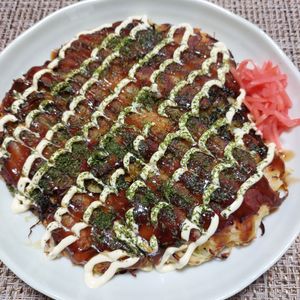 よっこの作ってみた!投稿(ふんわり♪米粉のお好み焼き【フライパン】)