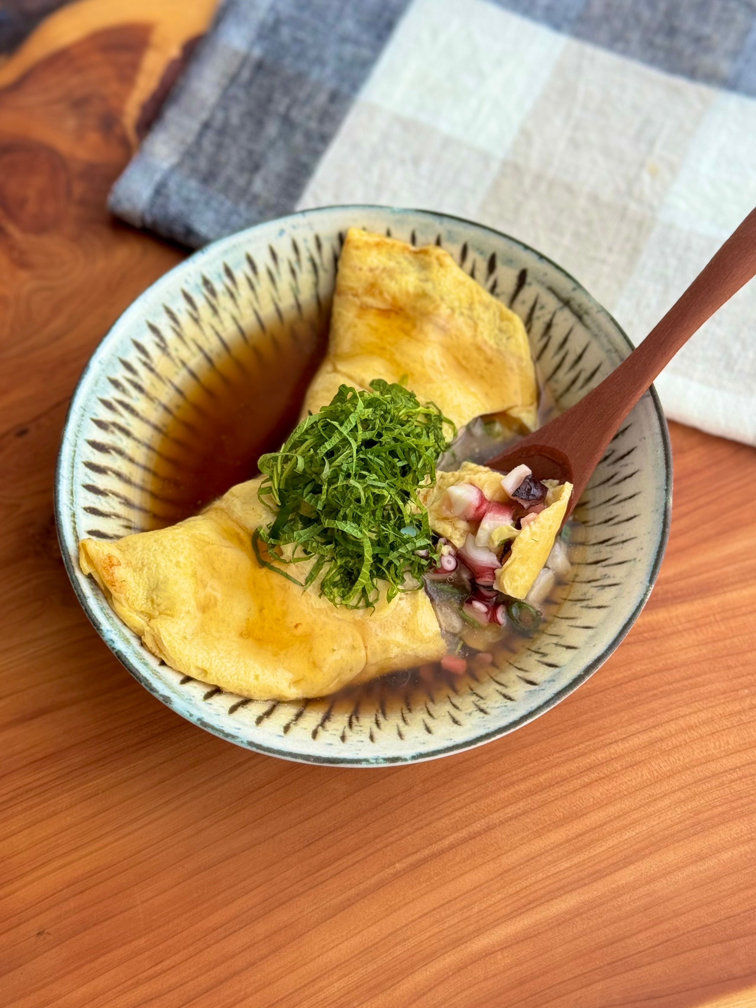 柚子胡椒あんの明石焼き風出汁オムレツ | レシピサイトNadia