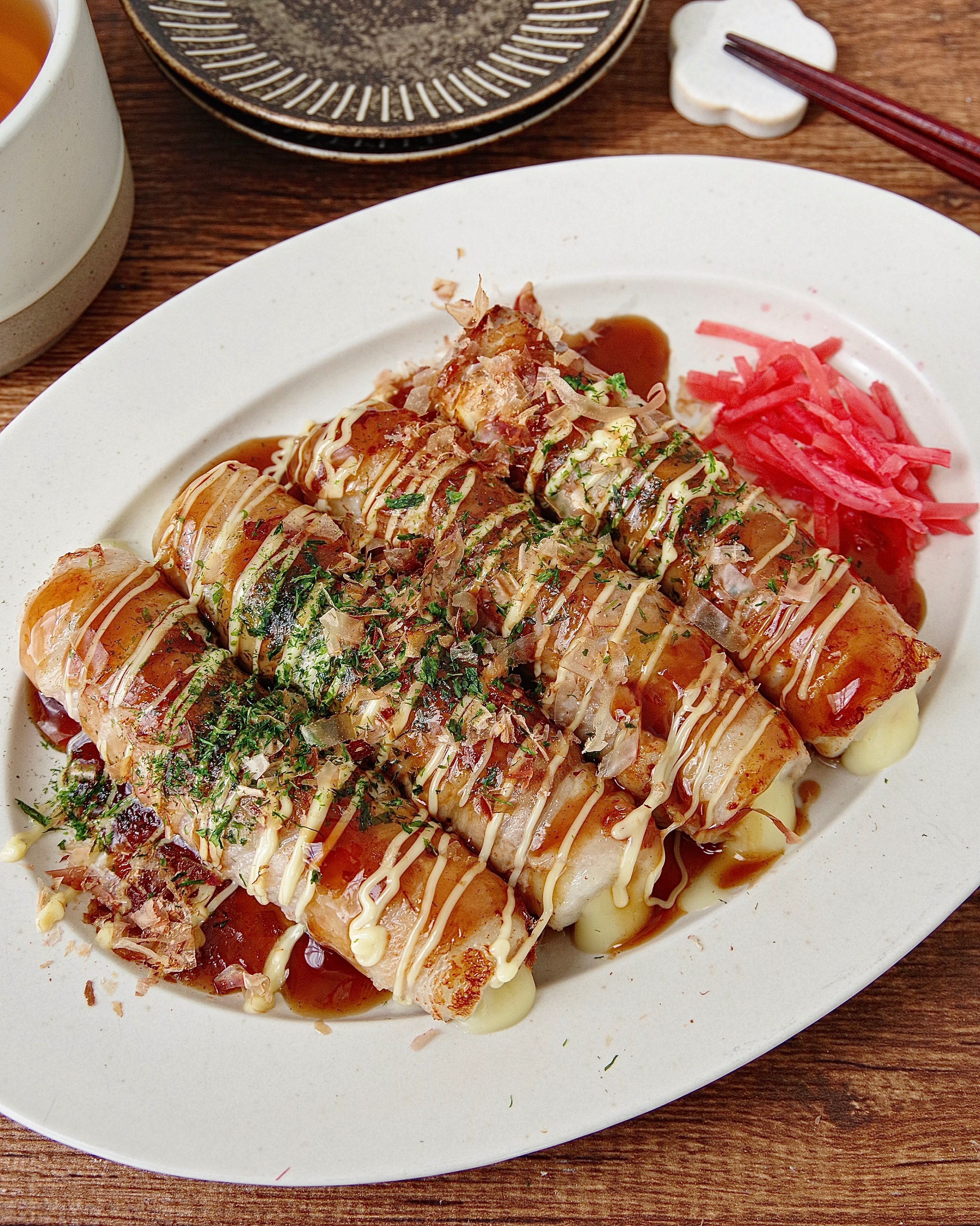 肉巻きチーズちくわのお好み焼き風】おつまみに♪ | レシピ