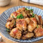 鶏ももとごぼうの甘酢炒め【食材2つで】
