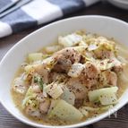 【白菜と手羽元の粒マスタード煮込み】時短でできて美味しい～♪