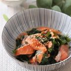 調味料3つ＊一律大さじ1♡サーモンとわかめの和風カルパッチョ