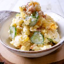 レンジで時短!『ベーコンポテトサラダ』10分で簡単♪