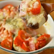 レンジで1発！とろとろ茄子とトマトのチーズ焼き