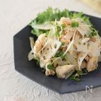 しっとりゆで鶏とれんこんのゆずサラダ