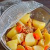 レンジで完結！！鶏ひき肉で味染み肉じゃがの工程3