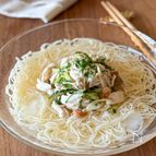 薬味でさっぱり【梅しそ冷やしそうめん】