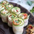 ズッキーニとスモークサーモンのチーズロール