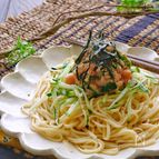 冷やしオクラめんたい和えうどん