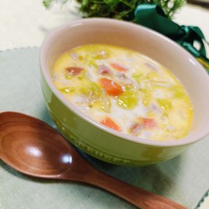 AKARI☆の作ってみた!投稿(あさりの水煮缶でお手軽に♪【食べる！クラムチャウダー】)