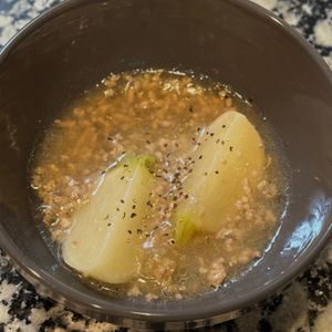 968467の作ってみた!投稿(かぶのしょうがそぼろ煮)