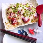 鰹とパルミジャーノのてこね寿司