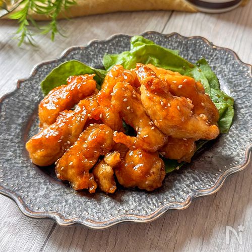 我が家の人気者♩【ささみで名古屋風甘辛チキン】