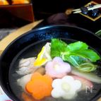 【お正月料理】お醤油味の焼き餅入れて関東風雑煮