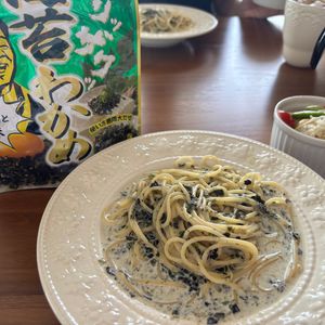 こむぎの作ってみた!投稿(混ぜるだけで絶品！海苔まみれクリームパスタ)