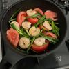 【海老とトマトの中華風ニラたま炒め】やみつき！簡単おかず！の工程4