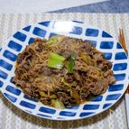 糸こんにゃくと牛肉のすき炒め
