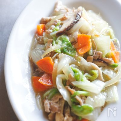 15分で♪白菜と豚肉の八宝菜風
