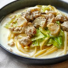 一品完結◎【ゴロゴロひき肉とキャベツのスープスパゲッティ】