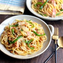【グランプリレシピ】家族絶賛の納豆パスタ　ニンニク醤油風味