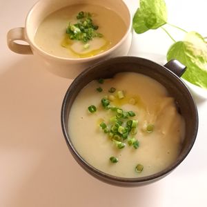 とのちゃまの作ってみた!投稿(【じゃがいもの豆乳ポタージュ】女性にうれしいヘルシースープ)