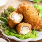 【少ない油で揚げ焼き】とろっと♪チーズ豚カツ♡
