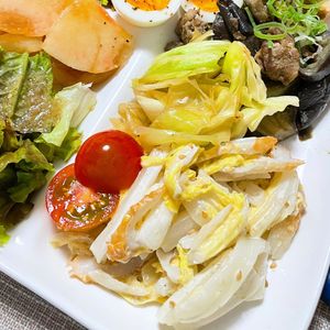 633toの作ってみた!投稿(食べすぎ注意！白菜とちくわの和風サラダ【#作り置き#レンジ】)