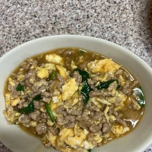 1060572の作ってみた!投稿(【豚ニラたまあんかけ】簡単10分！ご飯との相性抜群◎)