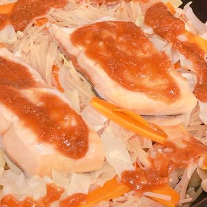 ミルクの作ってみた!投稿(【鮭のちゃんちゃん焼き】旨味たっぷり)