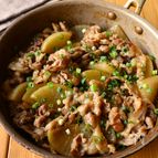 10分で完成！【豚こま肉と大根の甘辛照り炒め】時短で味染み♩