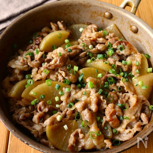 10分で完成！【豚こま肉と大根の甘辛照り炒め】時短で味染み♩