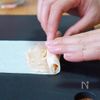 鶏ひき肉とカシューナッツの春巻きの工程3