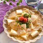 寒い日に食べたくなる
大根と豆腐の明太子入りふわふわ卵あん