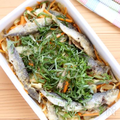 マイルドな生姜風味!豆鯵の南蛮漬け